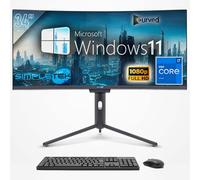 SIMPLETEK - PC All In One Schermo Curvo da 34" Wide | Core i7 | Windows 11 Pro | RAM 32GB | SSD 2TB | Webcam 2K integrata | WiFi 6 e BT 5.2