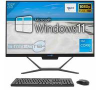 SIMPLETEK - PC All in One Touch 24” | Core i3 | Windows 11 Pro | 8GB RAM SSD 120GB | Webcam 2K | Schermo Touchscreen