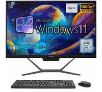 SIMPLETEK - PC All in One Touch Core i7 8th 4GB RAM SSD 120GB Windows 11 | Computer Con Webcam 2K integrata Schermo AiO Touchscreen