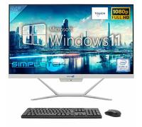 SIMPLETEK - PC All In One Touch | Intel Core i5 8° Gen | Windows 11 Pro | 4GB RAM SSD 240GB | Webcam 2K Integrata | Schermo Touchscreen | BT 5.2
