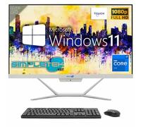 SIMPLETEK - PC All In One Touch | Intel Core i7 6° Gen | Windows 11 Pro | 16GB RAM SSD 480GB | Webcam 2K Integrata | Schermo Touchscreen | BT 5.2