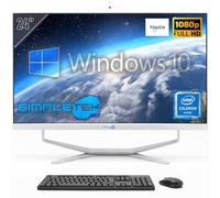 SIMPLETEK - PC Desktop ALL in ONE 24" Full HD Touchscreen | G1820T 2.40GHz - 8GB RAM SSD 240GB | Windows 10 | Webcam integrata HDMI