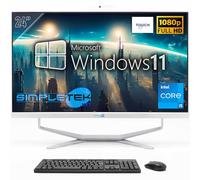 SIMPLETEK - PC Desktop ALL in ONE con Schermo Touchscreen da 24" Full HD | Core i5-8GB RAM e SSD 240GB | Windows 11 Pro e Webcam integrata