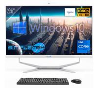 SIMPLETEK - PC Desktop ALL in ONE con Schermo Touchscreen da 24" Full HD | Core i7-8GB RAM e SSD 240GB | Windows 10 Pro e Webcam integrata