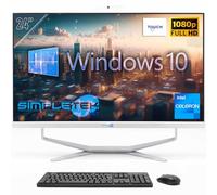 SIMPLETEK - PC Desktop ALL in ONE con Schermo Touchscreen da 24" Full HD | G530T - 8GB RAM e SSD 240GB | Windows 10 Pro e Webcam integrata