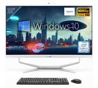 SIMPLETEK - PC Desktop ALL in ONE Schermo Touch 24" FHD | Core i3 8°Gen - 8GB RAM e SSD 240GB | Windows 10 Pro e Webcam integrata