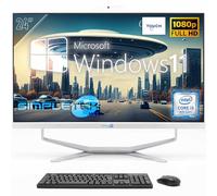 SIMPLETEK - PC Desktop ALL in ONE Schermo Touch 24" FHD | Core i3 8°Gen - 8GB RAM e SSD 240GB | Windows 11 Pro e Webcam integrata