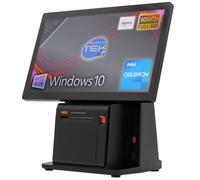 SIMPLETEK - POS PC All in One 14" FHD IPS Touchscreen Stampante Termica Supporto Cash Drawer | Windows 10 | SSD 2TB 16GB RAM | Seriale RS232 WiFi BT USB RJ12