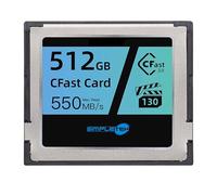 SIMPLETEK - Scheda di Memoria CFast Card 2.0 da 512GB - Interfaccia SATA III 6 Gbps | 3D TLC NAND 24 pin | Per Videomaker