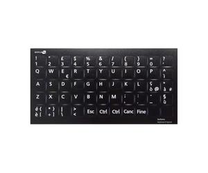 SIMPLETEK - Stickers Adesivi per Tastiera Notebook | Trasforma Layout Italiano | Nero Opaco | Set Completo per PC Portatile