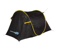 Simpletek - Tenda da Campeggio Pop Up a Igloo per 2 Persone | Facile da Montare con Pop-Up Veloce | Impermeabile, Parasole, 3 Punti di Ventilazione | Nero e Giallo
