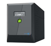 SIMPLETEK - UPS 2000VA 1200W Line Interactive con AVR - display LCD - 4 prese Schuko/IEC | protezione RJ45, protezione da sovratensioni