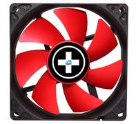 SIMPLETEK - Ventola di Raffreddamento PWM 92mm Universale | 92x92x25 mm | 4 pin, cavo 340 mm | Nera con ventola rossa senza LED