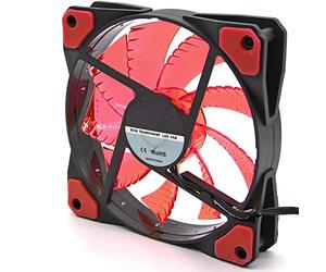 Simpletek - Ventola per Raffreddamento ad Aria Colorata LED Rossa Gaming Case 120MM