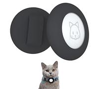 SimpleThings Airtag, supporto per collare per gatti, custodia protettiva in silicone per Airtag, confezione da 2 custodie impermeabili per Apple Airtag, collare per cani e gatti entro 3/8", nero e