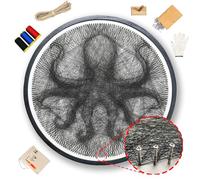 SimpleVibesXinPuwei String Art DIY Nautical Wall Art Unico Regalo Fatto a Mano Tentacle Art, kit di artigianato per adulti, kit di artigianato per donne, Decorazione Murale Fai-da-Te con Tel (Kraken)