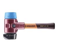 Simplex 3012.262 - Martello in gomma, con base in ghisa malleabile e manico in legno extra corto di alta qualità | D = 60 mm/manico = extra corto