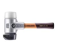 Simplex 3127.262 - Martello in gomma con supporto in plastica e manico in legno extra corto di alta qualità | D = 60 mm