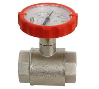 Simplex Boccole Rubinetto a Sfera 1 1/4 " Riscaldamento Rotondo Termometro Rosso