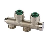 Simplex HB VARIOCON U2: Modulo di connessione con connettori girevoli SQUARE e RIGHT, MONO e BITUBE per radiatore con valvole integrate con connettore G3/4" maschio F10027