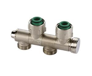Simplex HB VARIOCON U2: Modulo di connessione con connettori girevoli SQUARE e RIGHT, MONO e BITUBE per radiatore con valvole integrate con connettore G3/4" maschio F10027
