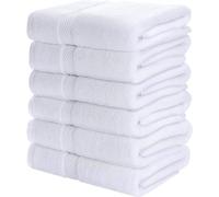 Simpli-Magic 79404 Asciugamani da bagno, bianchi, 63,5 x 127 cm, per piscina, spa e palestra, asciugamani leggeri e altamente assorbenti, ad asciugatura rapida, 63,5 x 127 cm