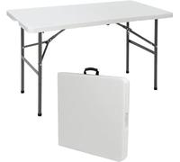 SIMPLI-Magic Tavolo pieghevole portatile in plastica, 1,2 m, 17% più spesso rispetto ad altri, per interni ed esterni, resistente, pieghevole, con maniglia, per feste e campeggio