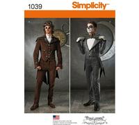 Simplicity 1039 Costumi Cosplay Uomo Modello Di Cucito - Steampunk E Scheletro
