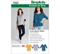 Simplicity 1062 Learn to Sew Knit Tunic Top Sewing Pattern for Women Sizes XXSXXL
