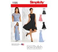 Simplicity 1195 Perdere & Petite Sera Abiti Cucito Motivo Taglie 4-12 & 12-20
