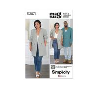 Simplicity 3071 Unisex Giacche Cucito Motivo Taglie XS-XXL 30-52 Abilità Media