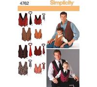 Simplicity 4762 UOMO Ragazzi Gilet Papillon Cucito Motivo Misura S-L S-XL