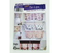 Simplicity 5390 Sewing Pattern Window Shades Roll Tie Button