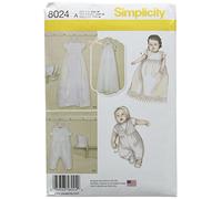 Simplicity 8024A Bambino di Battesimo con Bonnets Sewing Pattern, di Carta