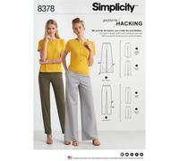Simplicity 8378 Pantaloni Misses Cucito Motivo Taglie XXS & XXL Motivo Hacking