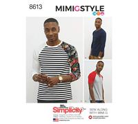 Simplicity 8613 UOMO a Maglia Top Cucito Motivo TAGLIE XS - XL Abilità: Media