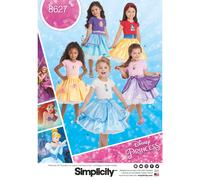 Simplicity 8627 Disney Costumi Per Bambini Cucito Motivo Raperonzolo Belle Ariel