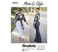 Simplicity 8655 Misses Alta Girovita Pantaloni & Top Cucito Motivo Taglie 6-14 &