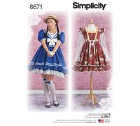 Simplicity 8671 Misses Lolita Cosplay Costumi Cucito Motivo Taglie 4-12 & 12-20