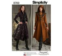 Simplicity 8769 - Costume da donna medievale, per cosplay e ren faire