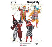Simplicity 8773 Misses UOMO & Ragazzi Cucito Motivo Clown Costume Taglie XS-XL