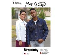 Simplicity 8845 Unisex Jean Giacche Cucito Motivo Taglie XXS-XXL Abilità: Media