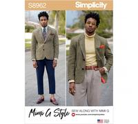 Simplicity 8962 UOMO Foderato Giacca Cucito Motivo Taglie 34-42 & 44-52