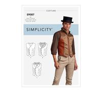 Simplicity 9087 Gilet Steampunk Da Uomo Modello Di Cucito 38-44 E 46-52
