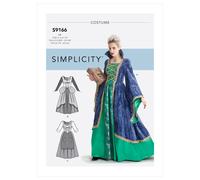 Simplicity 9166 Misses Medievel Strega Costumi Cucito Motivo Taglie 6-14 & 14-22