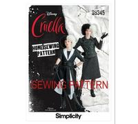 Simplicity 9345 Ragazze Crudelia Disney Costume Cucito Motivo Taglie 7 - 14