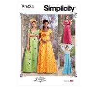 Simplicity 9434 Abiti Regency Da Donna Taglie 10-14 E 20W-28W Modello Di Cucito