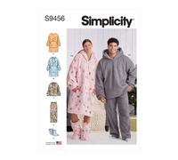 Simplicity 9456 Unisex Misura Grande Felpe Pantaloni Stivali Cucito Motivo XS-XL