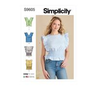 Simplicity 9605 Blusa E Top Per Donne Modello Cucito Taglie 6-14 E 16-24