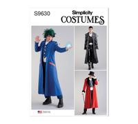 Simplicity 9630 UOMO Costume Cappotti Cosplay Cucito Motivo Taglie 34-42 & 44-52